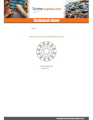 1 x DISK Linch Pin Insulation dowels Diameter...