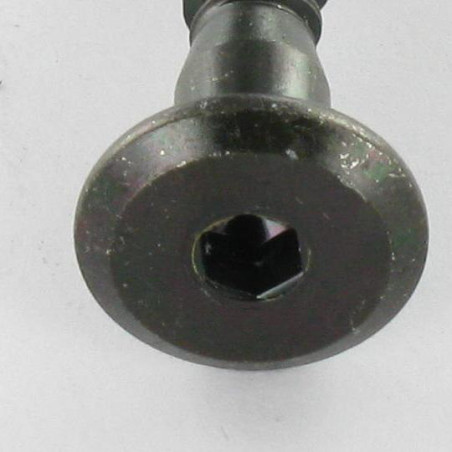 1 x Self Drilling Screw Confirmat Large Round Head Hexagon Recess 7X50 Black Zinc Plated