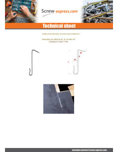 Slate Hooks Stainless Steel A2 2.7X90 2