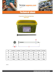 Bucket of 5 Kilogram Of Nails Flat Head Steel 4.0X100 2