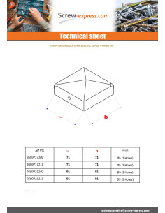 Post cap 91X91X Stainless Steel A2 2