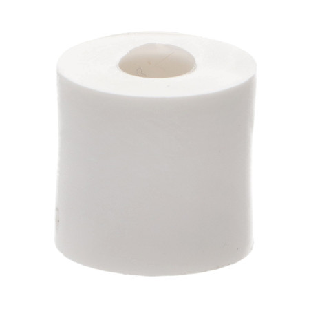 1 x Coupling Nut Cylindrical 6.4X16X7 white nylon
