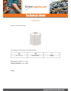 Coupling Nut Cylindrical 10.5X20X22 white nylon 2