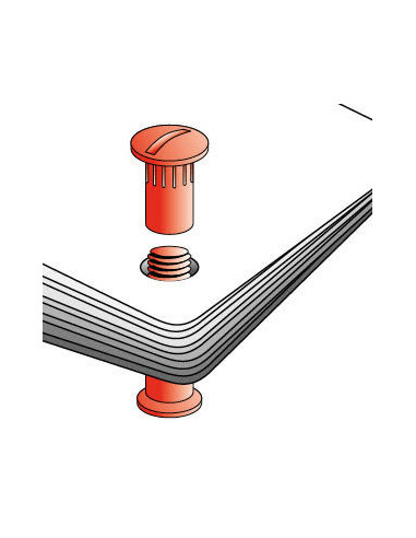 1 x Binding Screw M6X70 Diameter Tube 8 white...