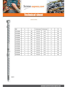 Sarking screws Pan Head Sarking screws T40 8X195 Zinc Plated 2
