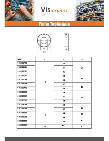 1 x Ring With 1 Screw Socket Head Hexagon...