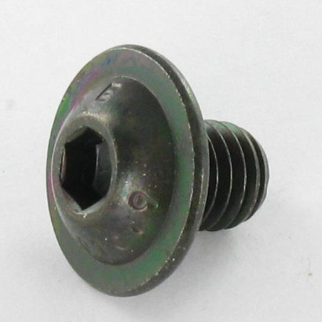1 x Machine Screw Hex Socket Pan Head Cap Flange M10X25 Hexagon Socket 6 Class 10.9 Steel