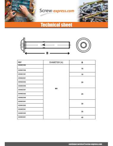 1 x Machine Screw Hex Socket Pan Head Cap...