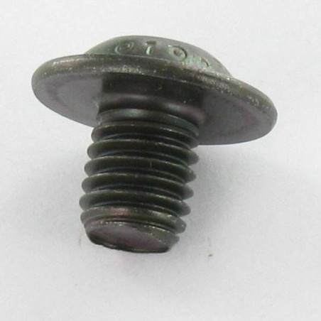 1 x Machine Screw Hex Socket Pan Head Cap Flange M6X20 Hexagon Socket 4 Class 10.9 Black Zinc Plated