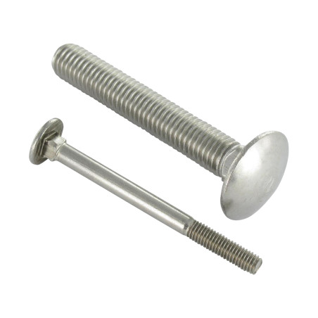 1 x Carriage Bolts Stainless Steel A4 M10X160 Partial Thread