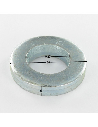 1 x Washer Flat M27X60X10 Large Serie Zinc Plated