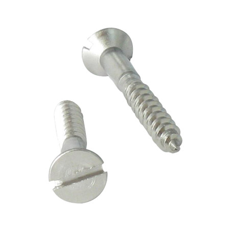 1 x Wood Screw Countersunk Head Slotted 6X60 Stainless Steel A4