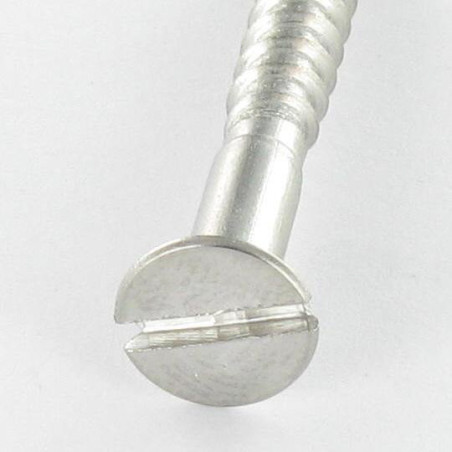 1 x Wood Screw Countersunk Head Slotted 6X60 Stainless Steel A4
