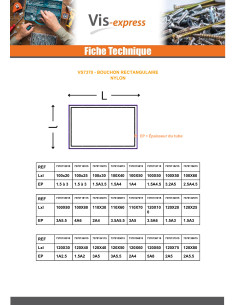 Rectangular tube cap 110X70 Tube wall thickness 3 to 5... 2