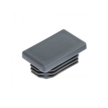 1 x Rectangular tube cap 40X15 Tube wall thickness 1 to 2 Black Polyethylene