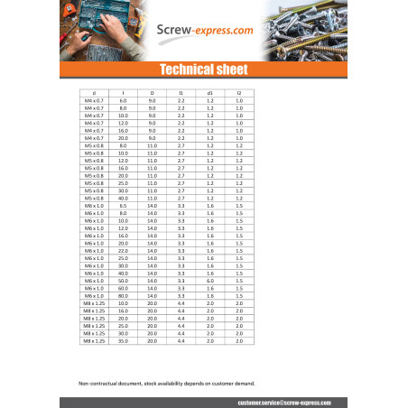 1 x Screw Mushroom natural nylon Polyamid 6.6 M4X8