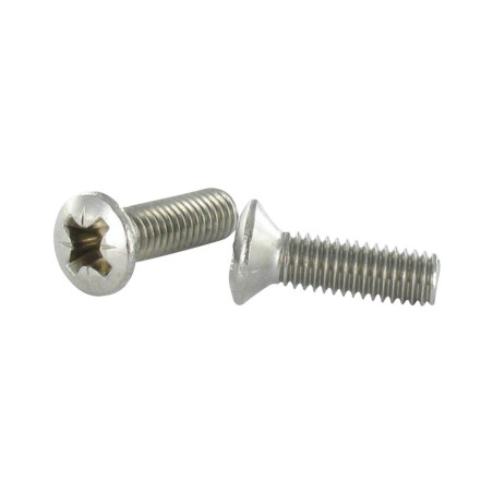 1 x Machine Screw Stainless Steel A2 Pan Countersunk Head Pozi M6X16