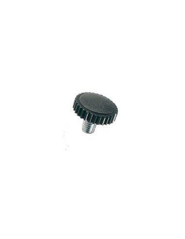 1 x Machine Screw Head Knurled black nylon rod...