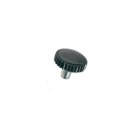 1 x Machine Screw Head Knurled black nylon rod Zinc Plated M6X50