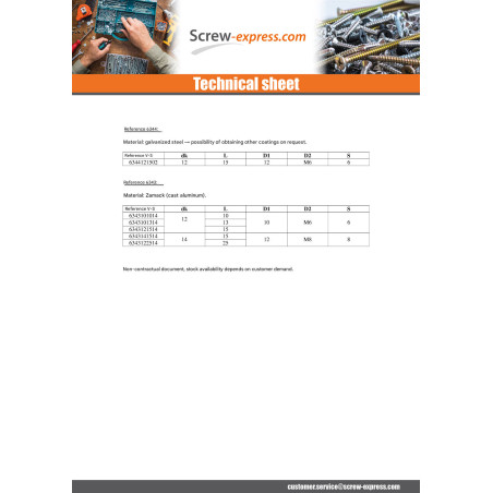 1 x Nut Hexagon Socket 8 M8 14X24 Zinc Plated 312 M