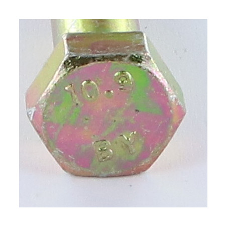 1 x Bolt Partial Thread Hexagonal Head M14X60 Class 10.9 Yellow Zinc