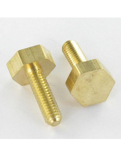 Machine Screw Brass Hexagonal Head M3.5X12 Dog Point CHANF