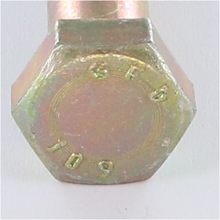 1 x Bolt Partial Thread Hexagonal Head M16X130 Class 10.9 Yellow Zinc
