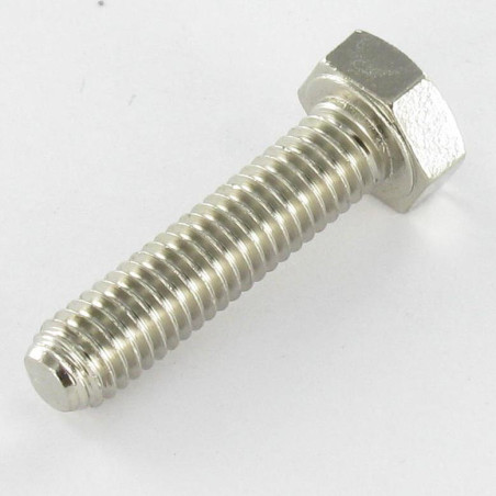 1 x Machine Screw Nickel Plated Brass Hexagonal Head M6X25