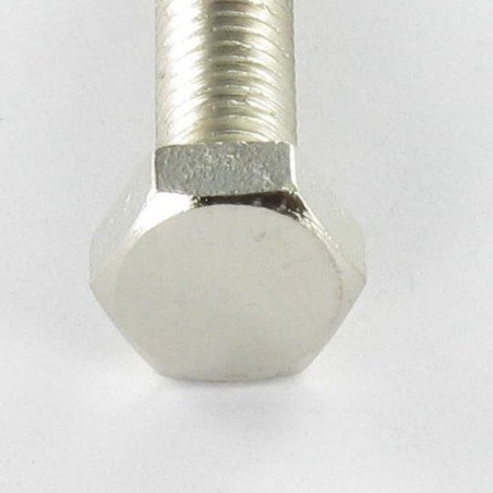 1 x Machine Screw Nickel Plated Brass Hexagonal Head M6X25
