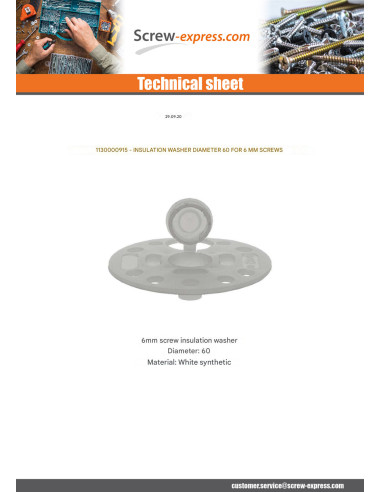 1 x Washer D INSULATION Diameter 60 Linch Pin...