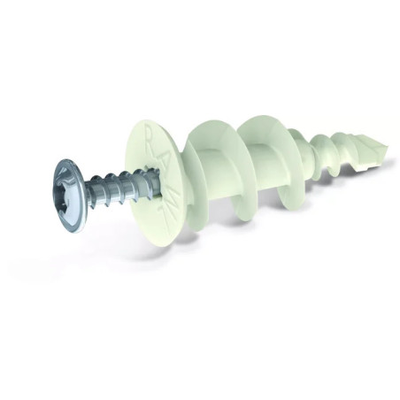 1 x Plug Nylon Self Drilling RAWLPLUG 14X32 With Screw Zinc Plated