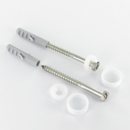 1 x KIT fixation WC Screw Stainless Steel 6X70 Fischer
