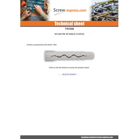 1 x Plug Nylon 6X45 FM-XP