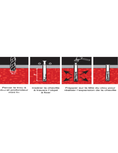 1 x Plug Countersunk Head Hammer Plug 8X120