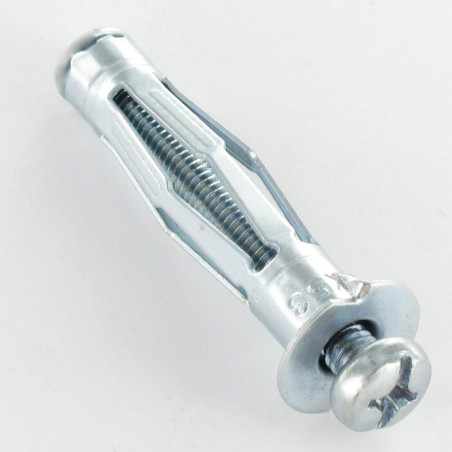 1 x Metal wall plug for plasterboard With Screw M6X74
