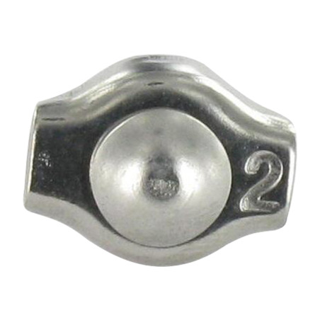 1 x Simple Flat Wire Rope Clip Stainless Steel Stainless Steel A4 Diameter 2