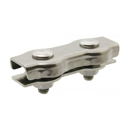 1 x Double Flat Wire Rope Clip Stainless Steel Stainless Steel A4 Diameter 5