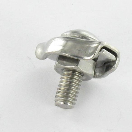 1 x Simple Flat Wire Rope Clip Stainless Steel Stainless Steel A4 Diameter 5