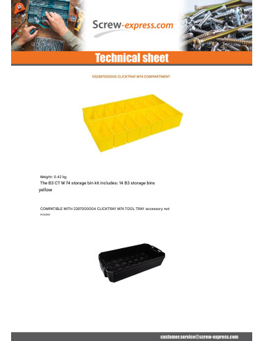 1 x COMPARTMENT CLICKTRAY M74