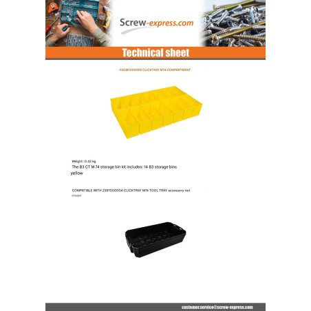 1 x COMPARTMENT CLICKTRAY M74