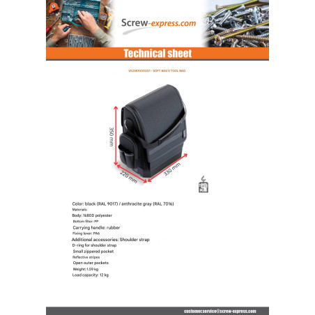 1 x BAG to TOOLS SOFT BAG S