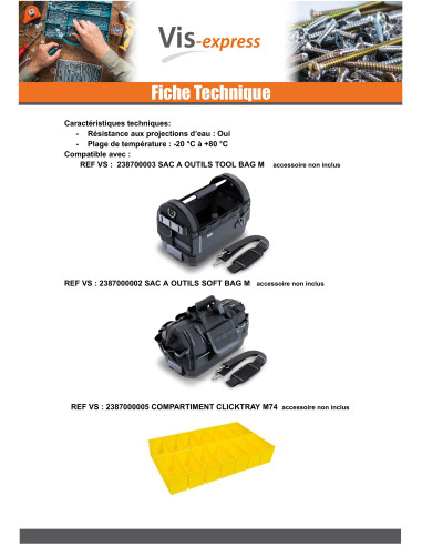 1 x BAC to TOOLS CLICKTRAY M74