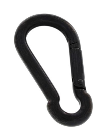 1 x Carabiner Stainless Steel A4 Black Diameter 8
