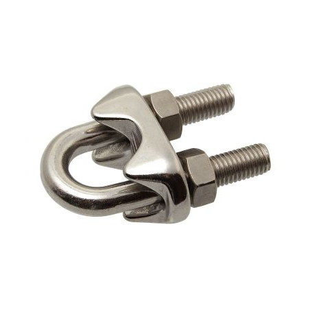 1 x Wire Rope Clip With U-Bolt Stainless Steel A4 Linch Pin Wire Rope Of Diameter 18