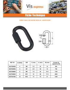 Quick Link For Chains Stainless Steel A4 Black 4 2