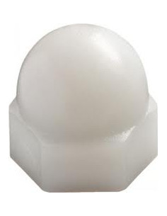 Cap nut natural nylon Polyamid 6.6 M6 PROF8