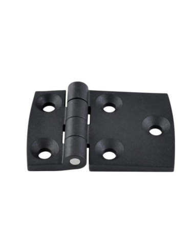 1 x Hinge asymmetrical 80X40 black nylon