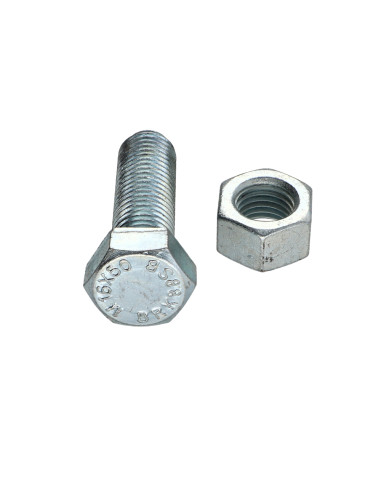 50 x Bolt With Nut Hexagonal Head M16X50 Class...