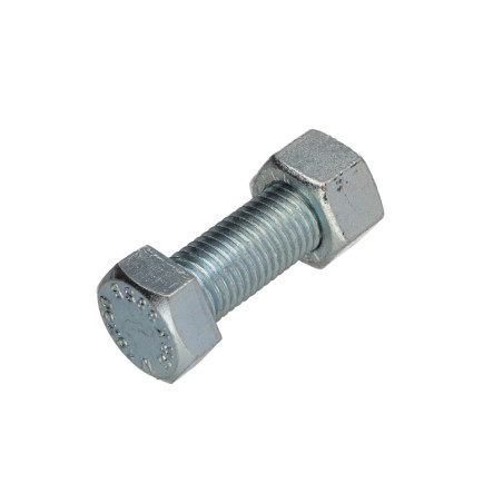 50 x Bolt With Nut Hexagonal Head M16X50 Class 8.8 Sb Zinc Plated Rust