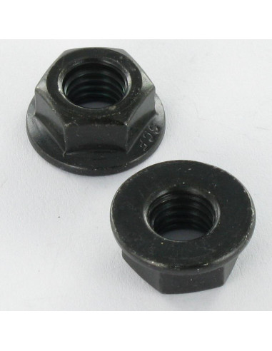 1 x Nut Collar Smooth M8 Black Zinc Plated